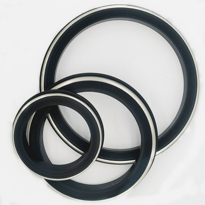 Olie- en warmtebestendige NBR HNBR FKM PTFE Black Hammer Union Seal met roestvrij staal