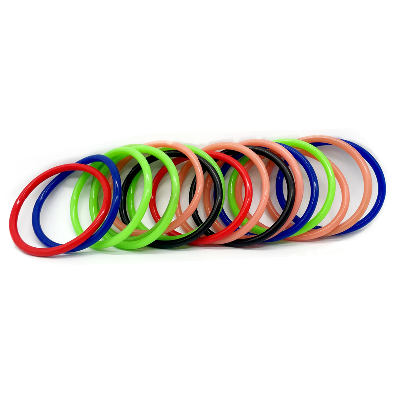 Fabriek laag tarief rubber afdichtingen 60 Shore A gekleurde siliconen rubber O ringen