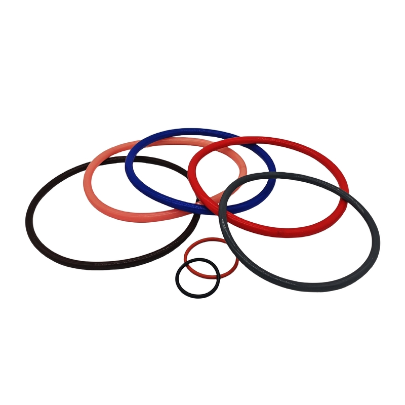 Verscheiden Industrieel groots en klein oranje blauw zwart kleurrijk siliconen rubber o ring met hoge hittebestendigheid