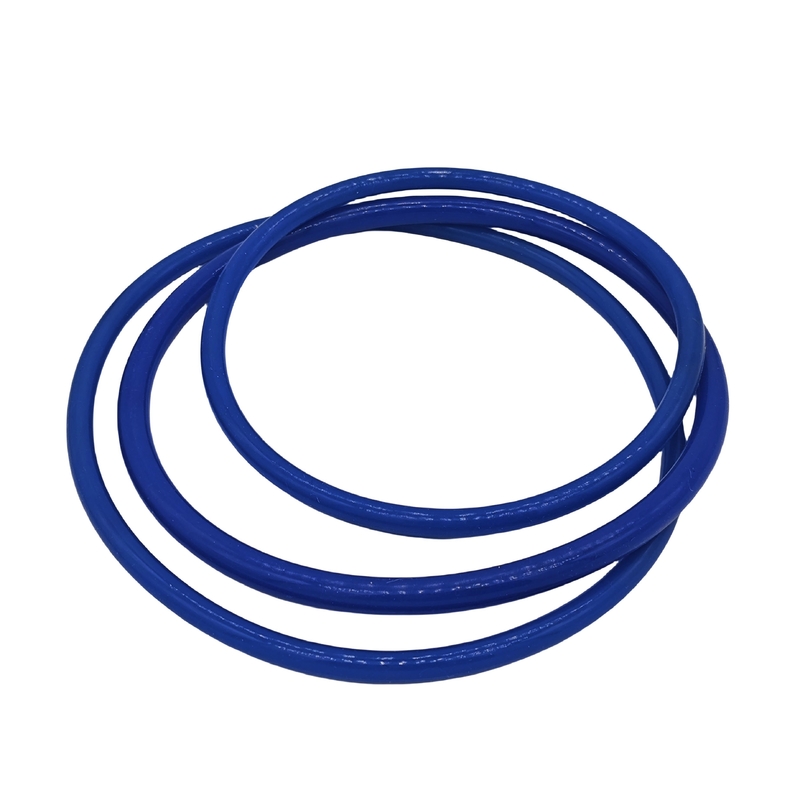 Kwaliteitscertificering Oranje Blauw Zwart Kleurrijk Silicone Rubber O Ring Met Hoogwarmtebestand
